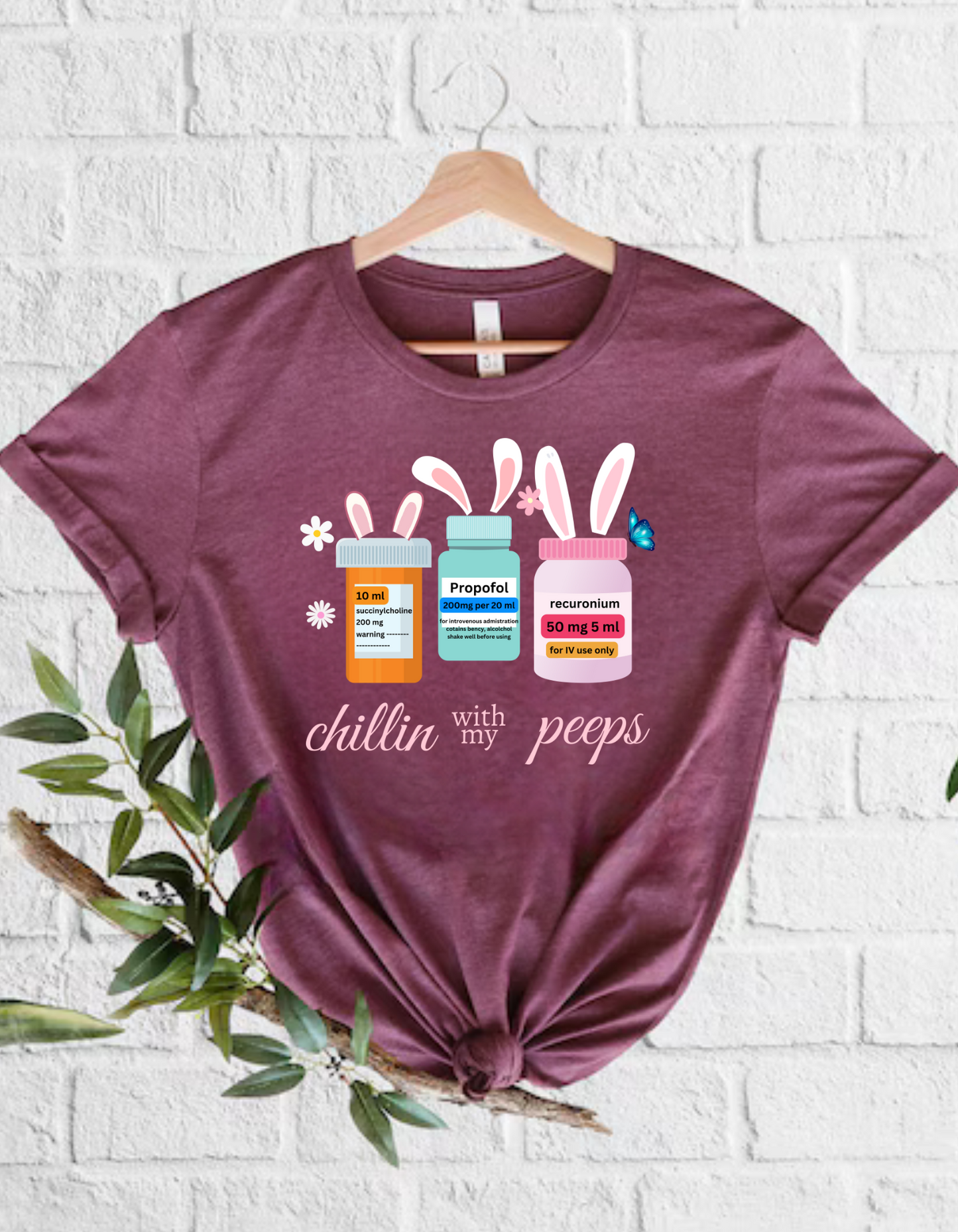 Chilling With My Peeps T-shirt / Hoodie, Cute Easter Nurse Shirt, Easter Day Gift For Nurse, Nurse Appreciation, Funny Easter Nurse Squad, Nurse Life