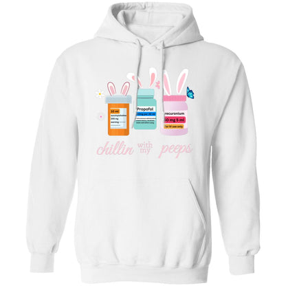 Chilling With My Peeps T-shirt / Hoodie, Cute Easter Nurse Shirt, Easter Day Gift For Nurse, Nurse Appreciation, Funny Easter Nurse Squad, Nurse Life