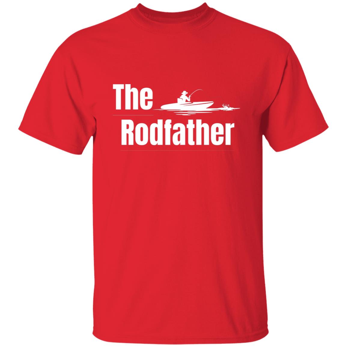 Fishing Shirt Parody (The Rodfather) Mens Short Sleeve T-shirt-Father's Day- Daddy- Boyfriend Fishing Boat Relaxing -Funny Humor