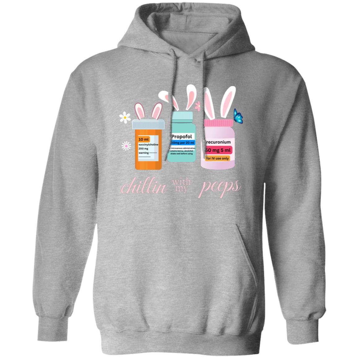 Chilling With My Peeps T-shirt / Hoodie, Cute Easter Nurse Shirt, Easter Day Gift For Nurse, Nurse Appreciation, Funny Easter Nurse Squad, Nurse Life