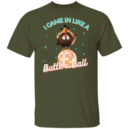 I Came In Like A Butter ball T-shirt, Retro Thanksgiving T-Shirt, Funny Turkey T-Shirt, Vintage Thanksgiving Crew Neck, Disco Ball T-Shirt, Unisex T-Shirt