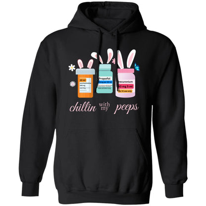 Chilling With My Peeps T-shirt / Hoodie, Cute Easter Nurse Shirt, Easter Day Gift For Nurse, Nurse Appreciation, Funny Easter Nurse Squad, Nurse Life