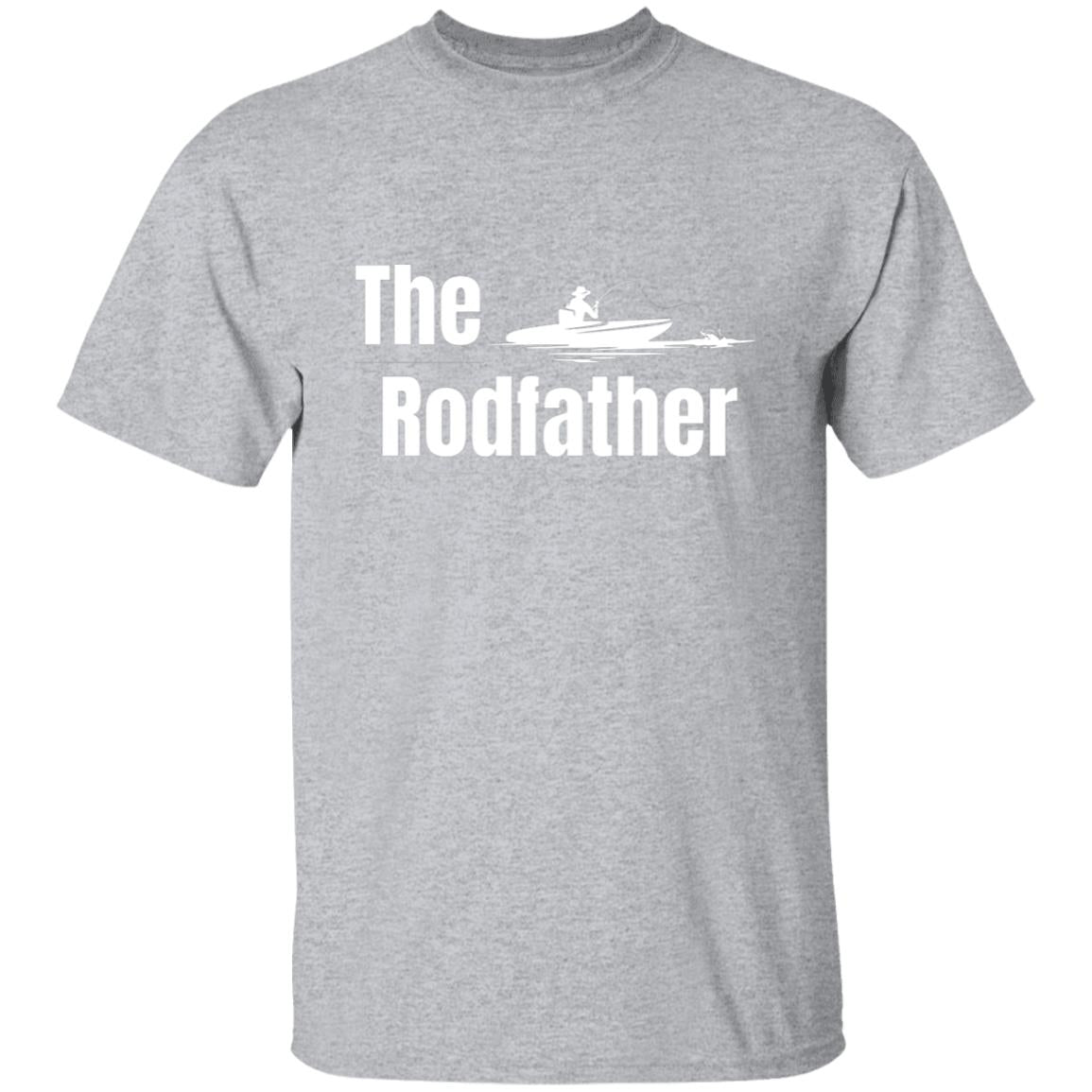 Fishing Shirt Parody (The Rodfather) Mens Short Sleeve T-shirt-Father's Day- Daddy- Boyfriend Fishing Boat Relaxing -Funny Humor