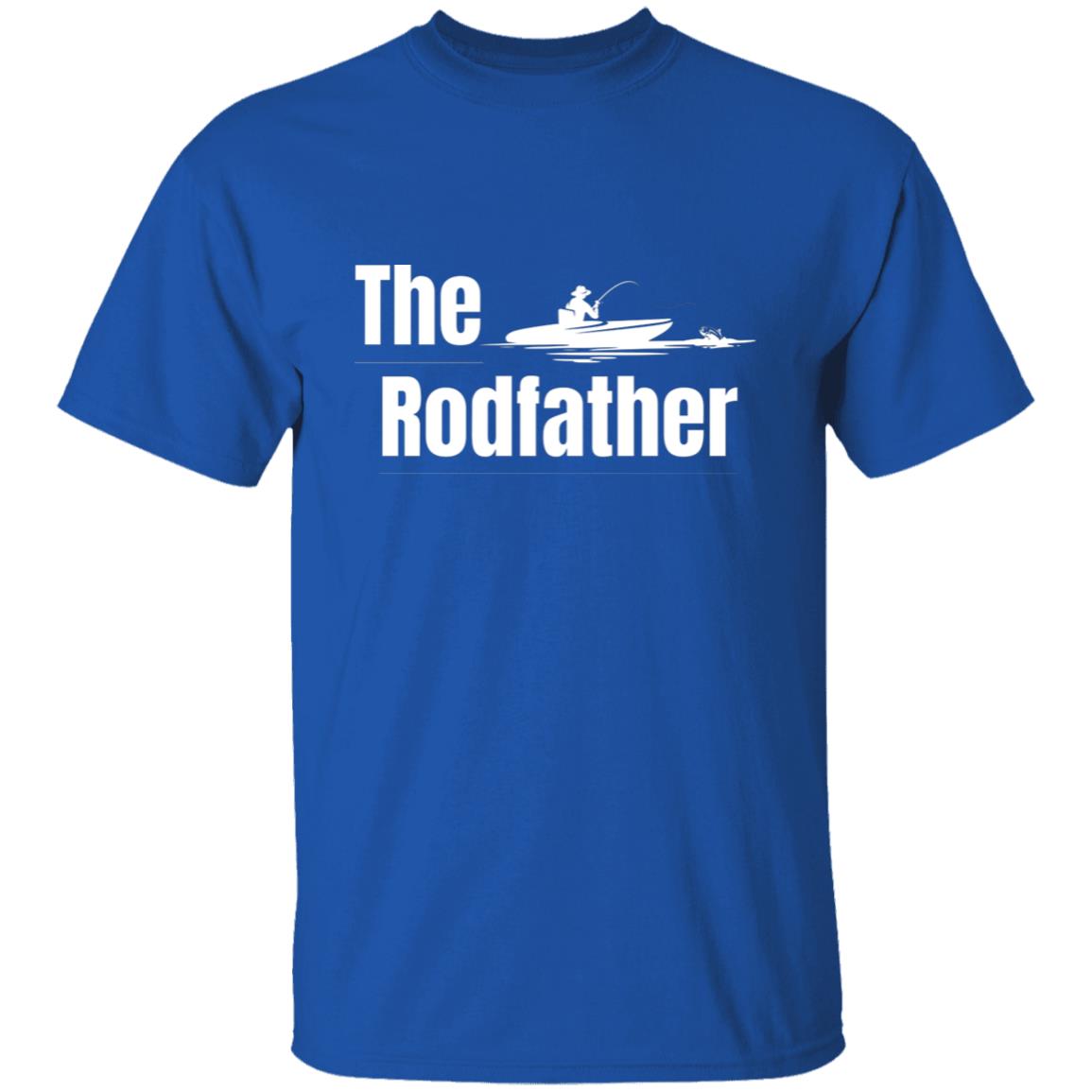 Fishing Shirt Parody (The Rodfather) Mens Short Sleeve T-shirt-Father's Day- Daddy- Boyfriend Fishing Boat Relaxing -Funny Humor