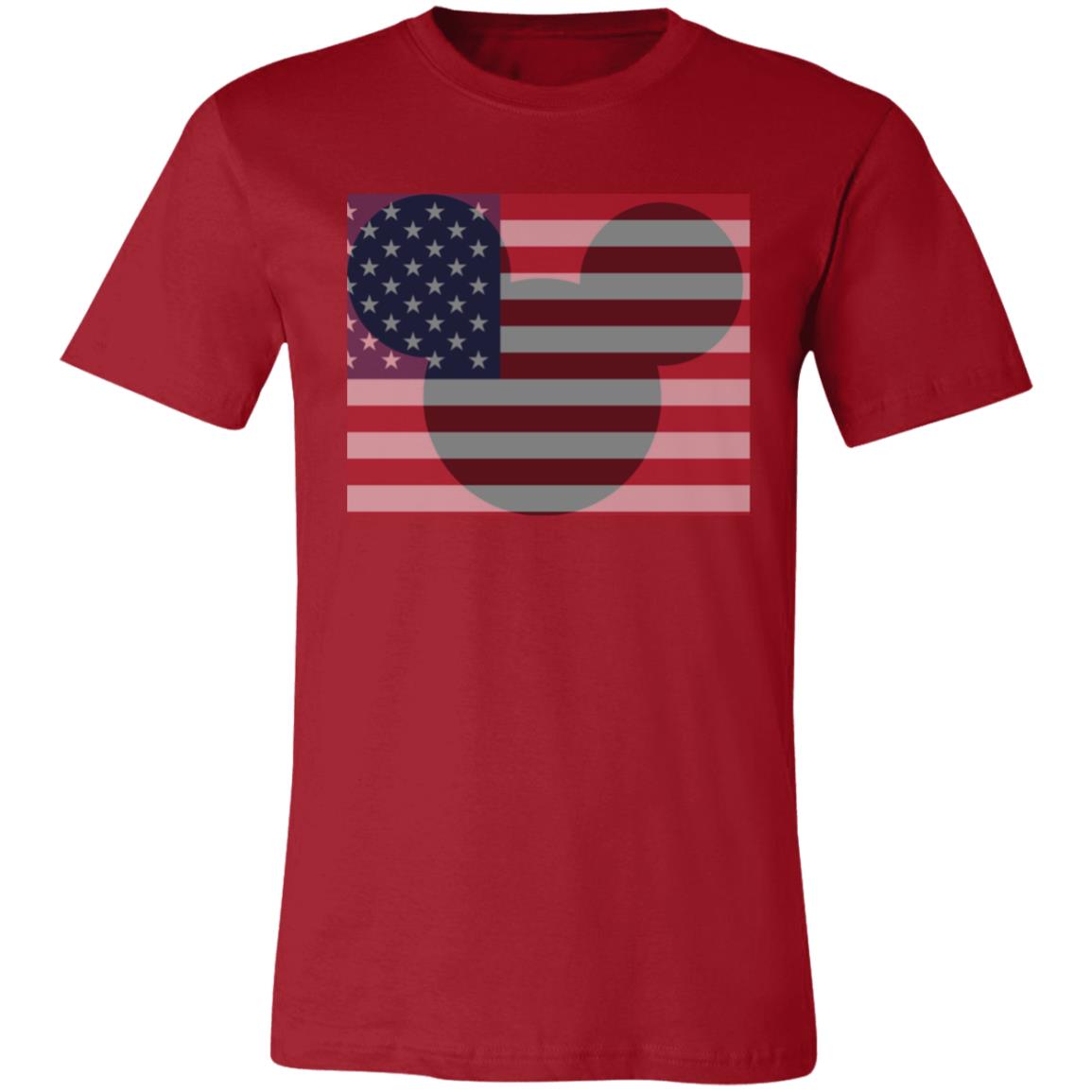 Mickey Mouse USA Flag Unisex Short-Sleeve T-Shirt