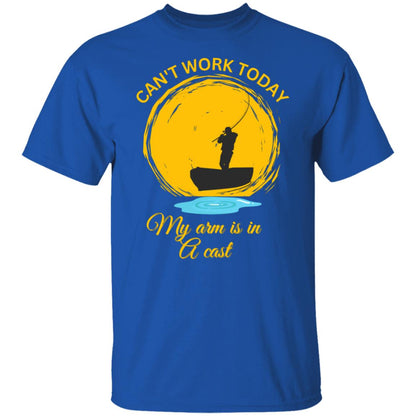 Mens Fishing T shirt, Funny Fishing Shirt, Fishing Graphic Tee, Fisherman Gifts, Present For fisherman, Daddy, Grandpa, I Cant Work My Arm is in a Cast