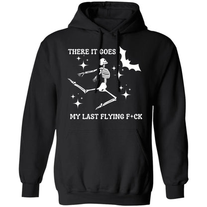 There's It Goes My Last Flying F Bat , Halloween Hoodie, Fall, Autumn, Spooky, October, Retro, Vintage, Cricut Hoodie