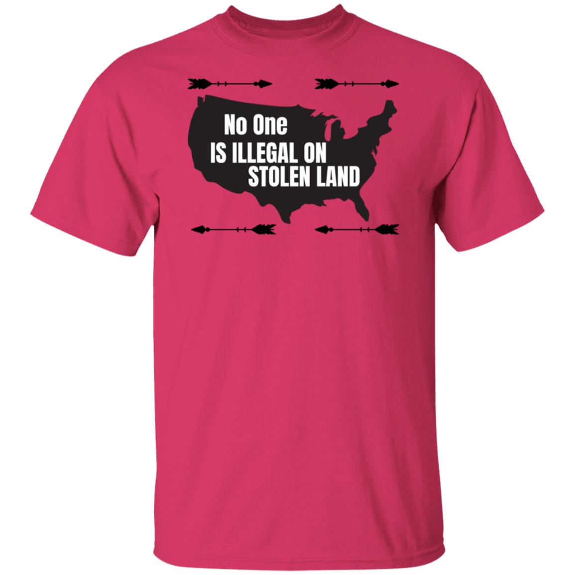 Unisex No One Is Illegal On Stolen Land USA Map T-Shirt, Indigenous People Day T-Shirt, Indigenous Day