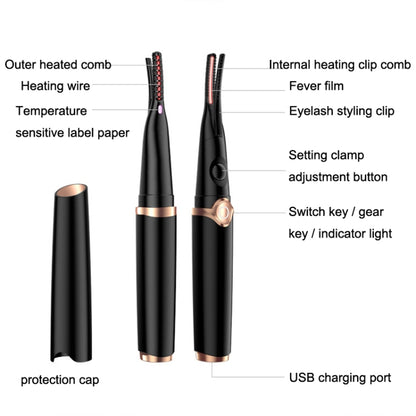 Aura Heated Eyelash Curler + Iron Wand Mascara Kit