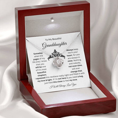 To My Beautiful Granddaughter, Pages Of My Life, Gifts For Granddaughter, Love Knot Necklace