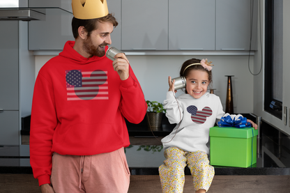 Mickey Mouse USA Flag Fleece Pullover Hoodie