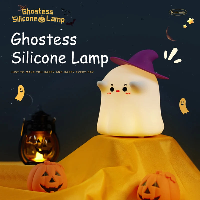 Ghost & Pumpkin Halloween Night Light